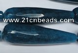 CCN2900 15.5 inches 12*50mm faceted teardrop candy jade beads