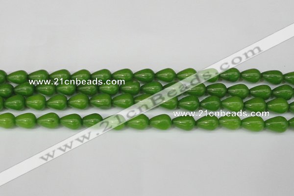 CCN3769 15.5 inches 10*14mm teardrop candy jade beads wholesale