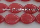 CCN3861 15.5 inches 13*18mm flat teardrop candy jade beads
