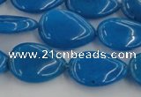 CCN3872 15.5 inches 13*18mm flat teardrop candy jade beads