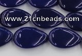 CCN3873 15.5 inches 13*18mm flat teardrop candy jade beads