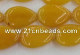 CCN3882 15.5 inches 15*20mm flat teardrop candy jade beads