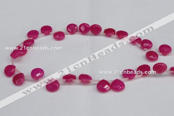 CCN3915 Top-drilled 13*13mm briolette candy jade beads wholesale