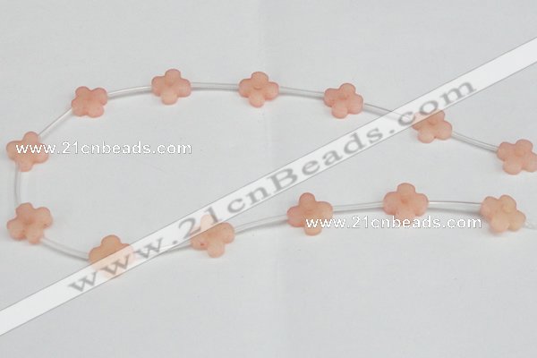 CCN3945 15.5 inches 15mm carved flower candy jade beads wholesale