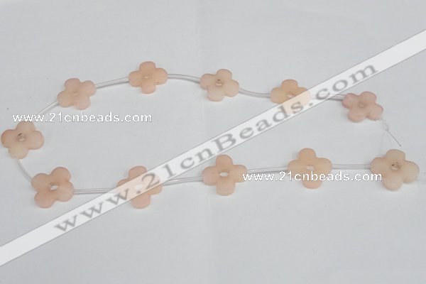 CCN3952 15.5 inches 23mm carved flower candy jade beads wholesale