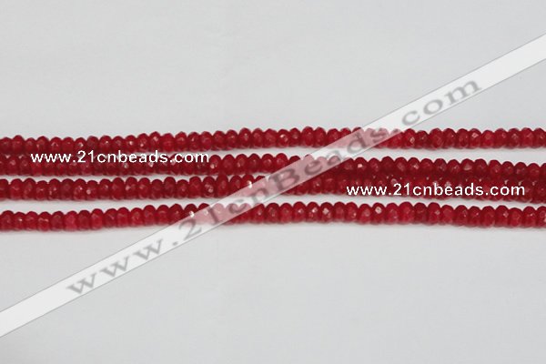 CCN4126 15.5 inches 4*6mm faceted rondelle candy jade beads
