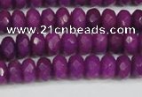 CCN4162 15.5 inches 5*8mm faceted rondelle candy jade beads