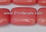 CCN4196 15.5 inches 18*25mm rectangle candy jade beads wholesale