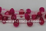 CCN435 15.5 inches Top-drilled 6*9mm teardrop candy jade beads