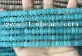 CCN5149 15 inches 5*8mm faceted rondelle candy jade beads