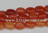 CCN517 15.5 inches 8*10mm oval candy jade beads wholesale
