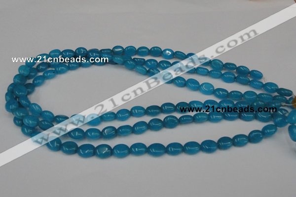 CCN521 15.5 inches 8*10mm oval candy jade beads wholesale