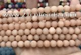 CCN5589 15 inches 8mm round matte candy jade beads Wholesale