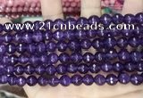 CCN5737 15 inches 8mm faceted round candy jade beads