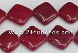 CCN598 15.5 inches 15*15mm diamond candy jade beads wholesale