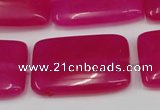 CCN611 15.5 inches 20*30mm rectangle candy jade beads wholesale