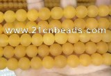 CCN6370 15.5 inches 6mm, 8mm, 10mm & 12mm round matte candy jade beads