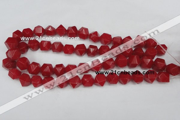 CCN663 5.5 inches 15*15mm faceted nuggets candy jade beads