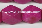 CCN672 15.5 inches 18*25mm faceted nuggets candy jade beads