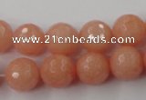 CCN809 15.5 inches 10mm faceted round candy jade beads wholesale