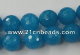 CCN849 15.5 inches 14mm faceted round candy jade beads wholesale
