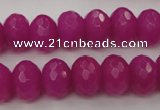 CCN906 15.5 inches 9*12mm faceted rondelle candy jade beads