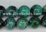 CCO145 15.5 inches 14mm round dyed natural chrysotine beads