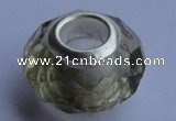 CCP05 30pcs 9*14mm faceted roundel silver plated core crystal European beads