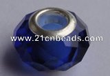 CCP07 30pcs 9*14mm faceted roundel silver plated core crystal European beads