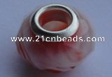 CCP10 30pcs silver plated core 9*14mm faceted roundel crystal European beads