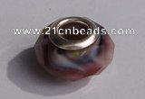 CCP11 30pcs silver plated core 9*14mm faceted roundel crystal European beads