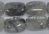 CCQ178 15.5 inches 18*25mm rectangle cloudy quartz beads wholesale