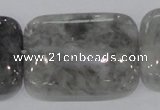 CCQ180 15.5 inches 30*40mm rectangle cloudy quartz beads wholesale