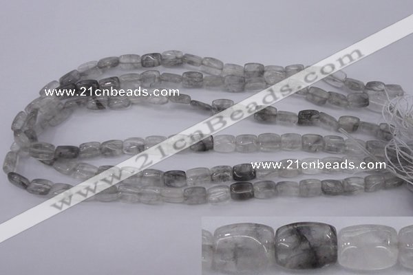 CCQ260 15.5 inches 8*10mm rectangle cloudy quartz beads