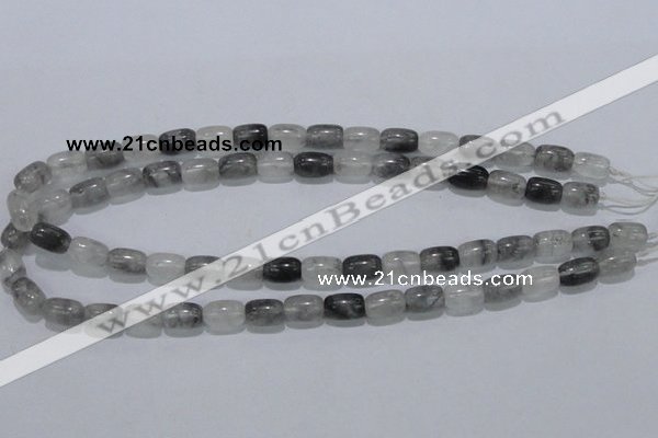 CCQ80 15.5 inches 8*12mm column cloudy quartz beads wholesale