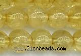 CCR400 15 inches 8mm round citrine beads, 2mm hole