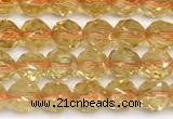 CCR415 15 inches 6mm faceted nuggets citrine beads
