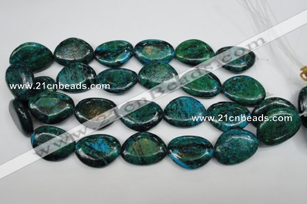 CCS481 15.5 inches 22*30mm freeform dyed chrysocolla gemstone beads