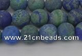 CCS542 15.5 inches 8mm round matte dyed chrysocolla beads