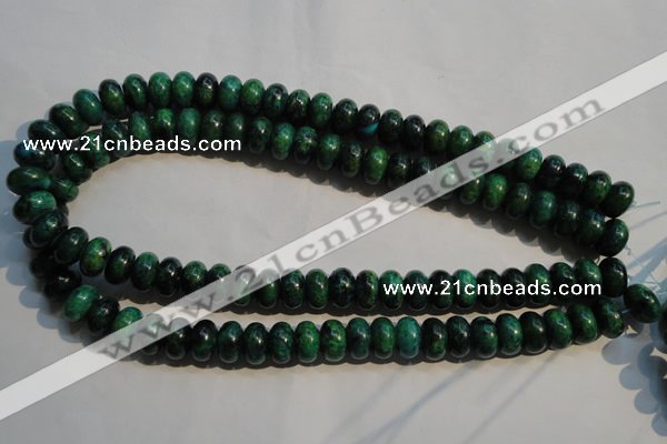 CCS617 15.5 inches 8*12mm rondelle dyed chrysocolla gemstone beads