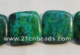 CCS673 15.5 inches 22*22mm square dyed chrysocolla gemstone beads