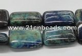 CCS68 16 inches 18*25mm rectangle dyed chrysocolla gemstone beads