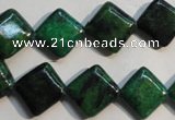 CCS681 15.5 inches 12*12mm diamond dyed chrysocolla gemstone beads