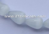 CCT16 14 inches 10*14mm teardrop white cats eye beads wholesale