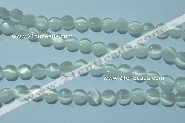 CCT480 15 inches 8mm flat round cats eye beads wholesale