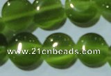 CCT495 15 inches 8mm flat round cats eye beads wholesale