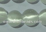 CCT510 15 inches 10mm flat round cats eye beads wholesale