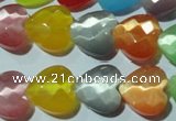 CCT980 15 inches 14*14mm faceted heart cats eye beads wholesale