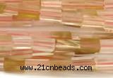 CCU1095 15 inches 2*4mm cuboid cherry quartz beads
