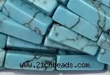 CCU1168 15 inches 4*13mm cuboid imitation turquoise beads